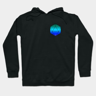 Blue Fade d20 Pocket Sized Hoodie